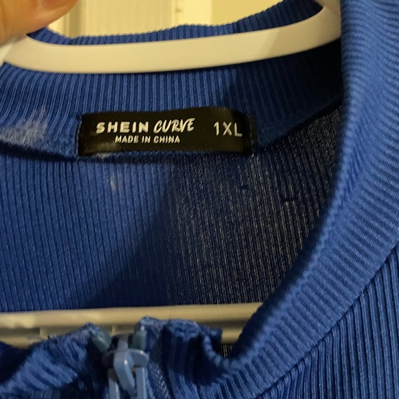 Blue ribbed dress - Picture 2 of 2